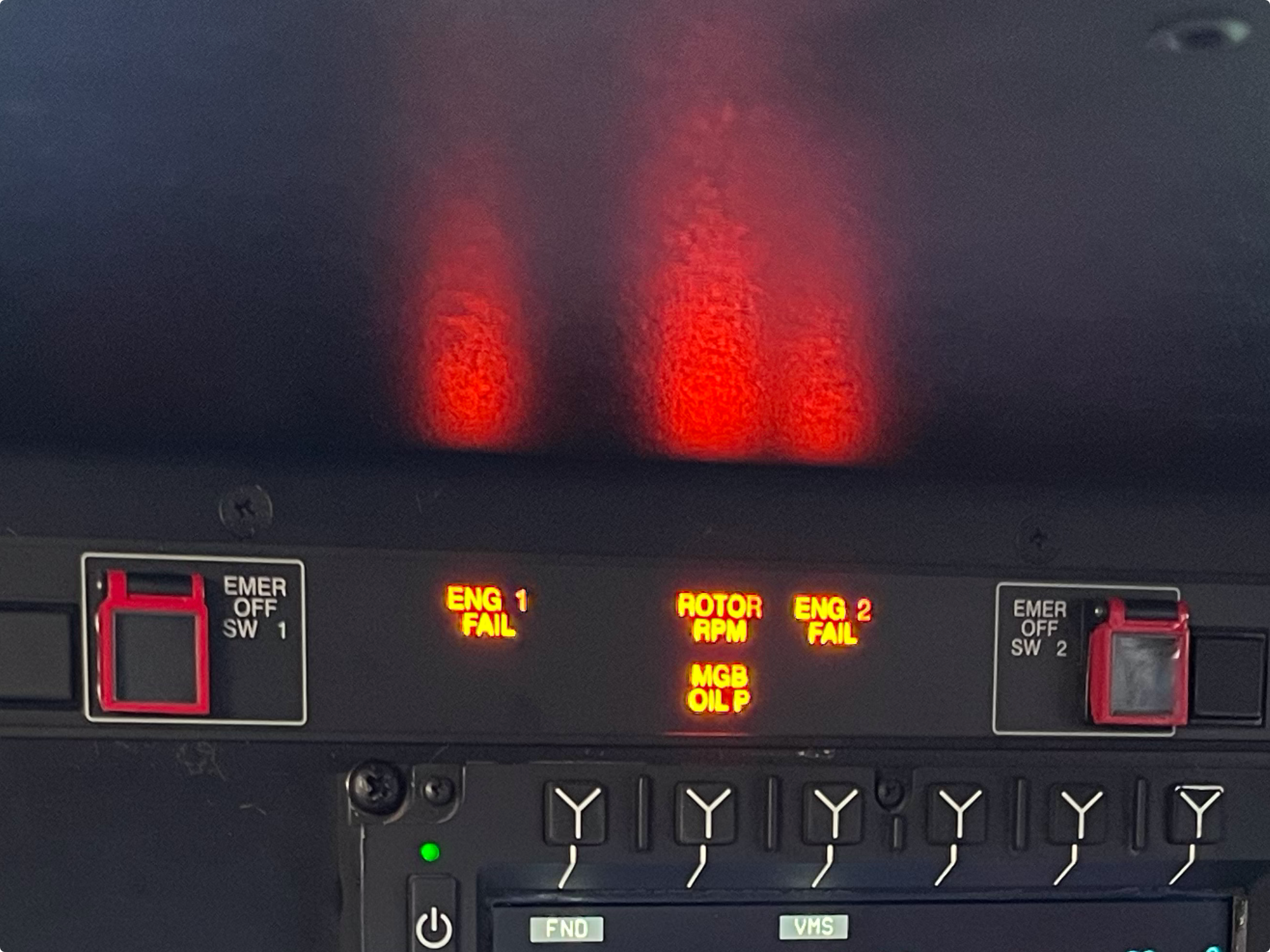 H145 Master Warning Unit Display